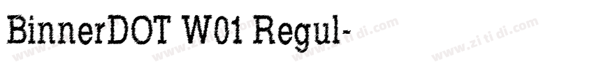 BinnerDOT W01 Regul字体转换